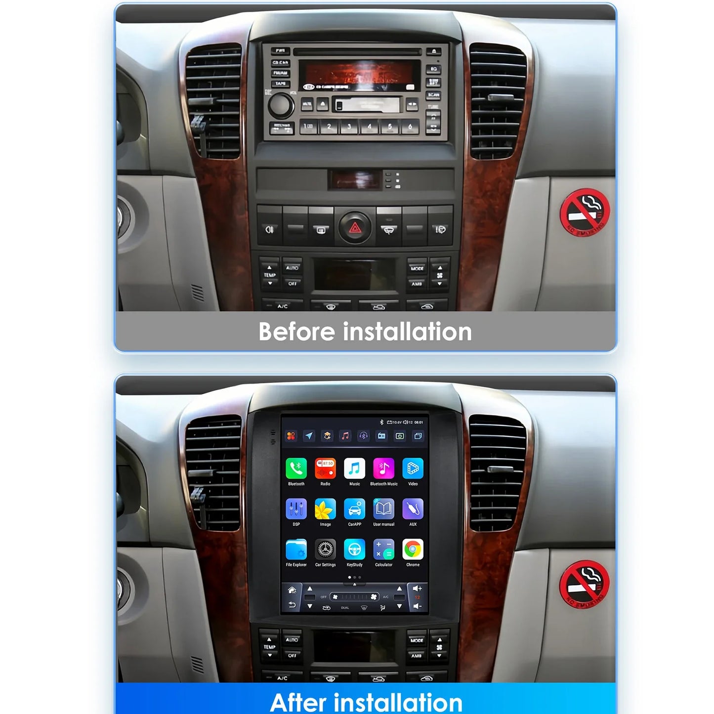 Kia Sorento BL 2002-2006 9,7" Android 14 Carplay Android auto wireless wifi bt gps 4g  AUTMUUSA