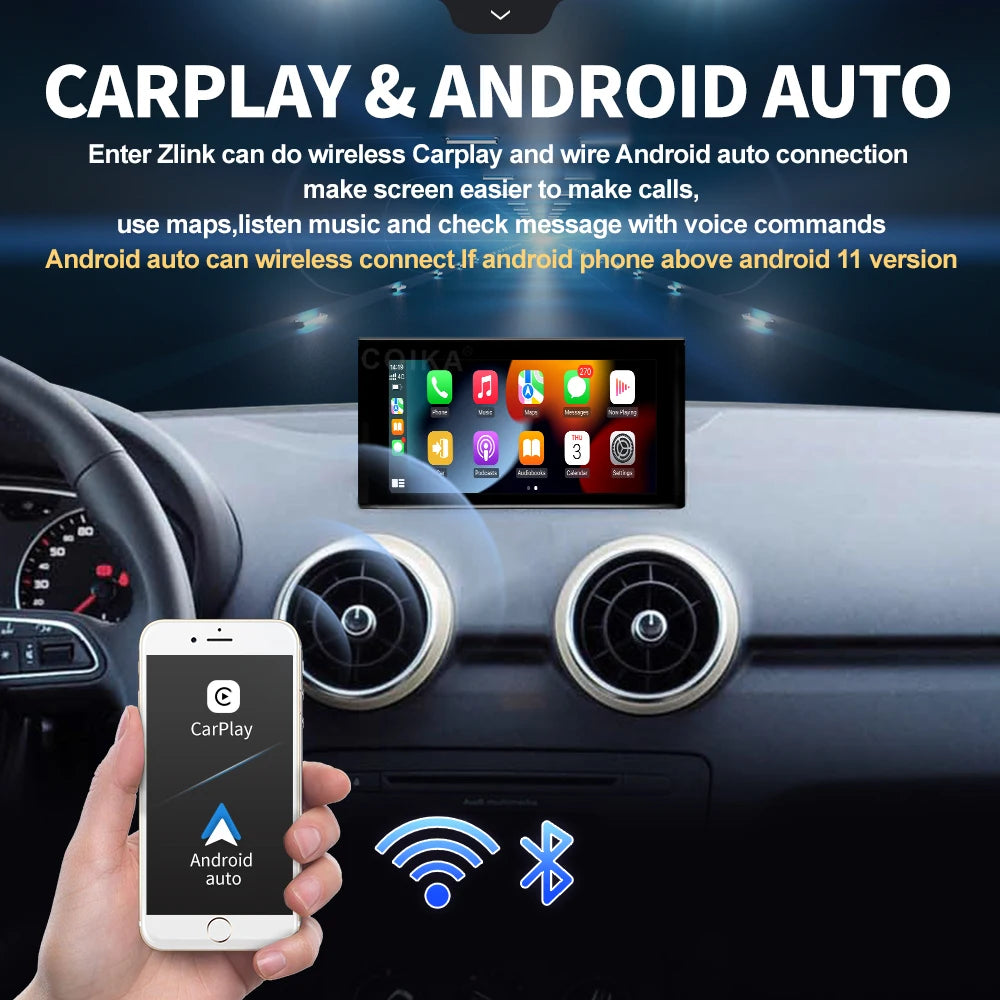 Audi A3 2013-2018 7" Wireless Carplay  Android auto GPS  BT WIFI 4G Android 13 AUTMADIA37