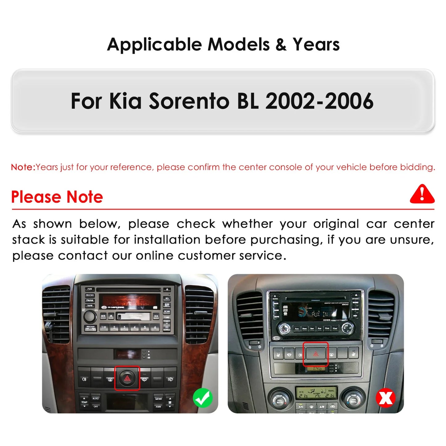 Kia Sorento BL 2002-2006 9,7" Android 14 Carplay Android auto wireless wifi bt gps 4g  AUTMUUSA