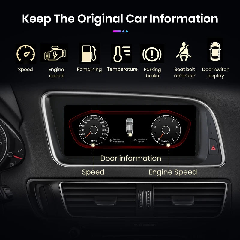 Audi Q5 2009-2016 8,8" Android 14 Wireless CarPlay Android Auto  Radio Multimedia  4G DSP  Navigatore  AUTMJSQ52