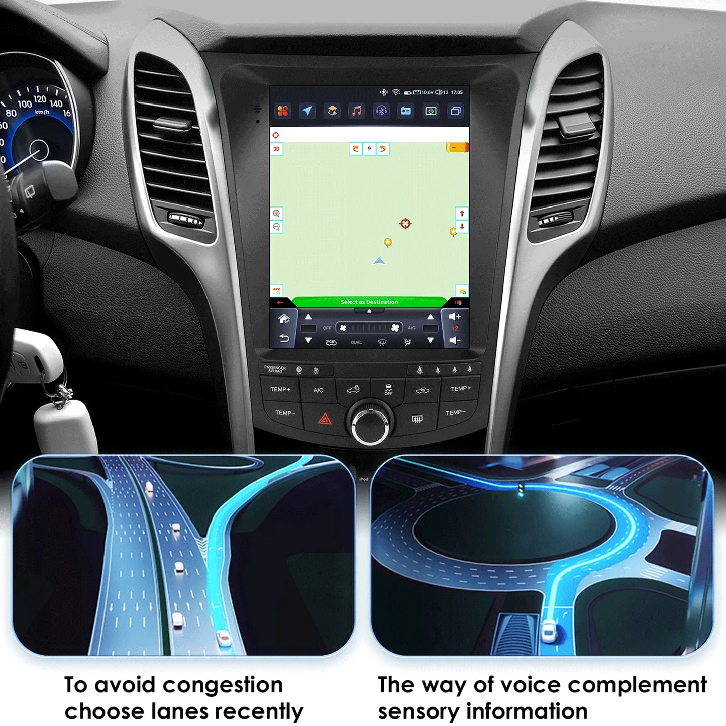 Hyundai I30 GD Elantra GT 2011 - 2017 9,7" Android 14 Carplay Android auto wireless wifi bt gps 4g  AUTM26P7