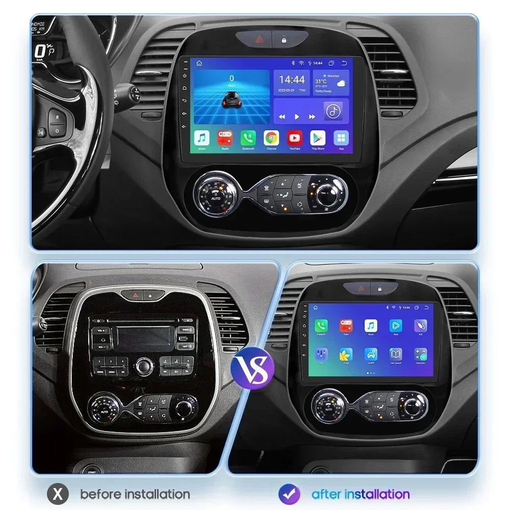 Renault Kaptur Captur 2016-2019 9" Android 14 Carplay Android auto wireless wifi bt gps 4g  AUTMG9L6