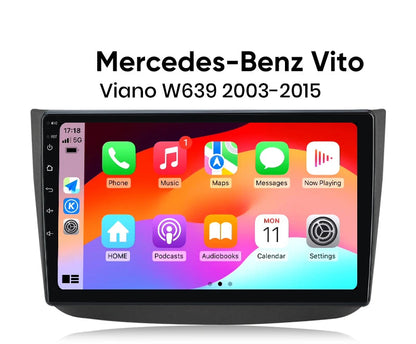 Mercedes Benz Vito 2 W639 Viano 2 2003-2015 9"  Wireless CarPlay Android Auto Wireless Radio rds   4G WiFi GPS bluetooth   AUTMRXYE