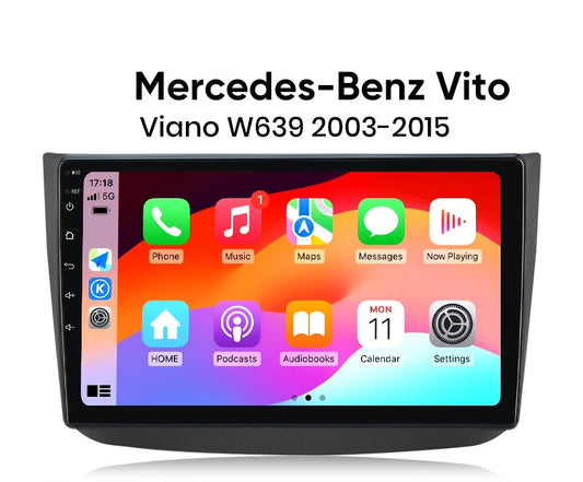 Mercedes Benz Vito 2 W639 Viano 2 2003-2015 9"  Wireless CarPlay Android Auto Wireless Radio rds   4G WiFi GPS bluetooth   AUTMRXYE