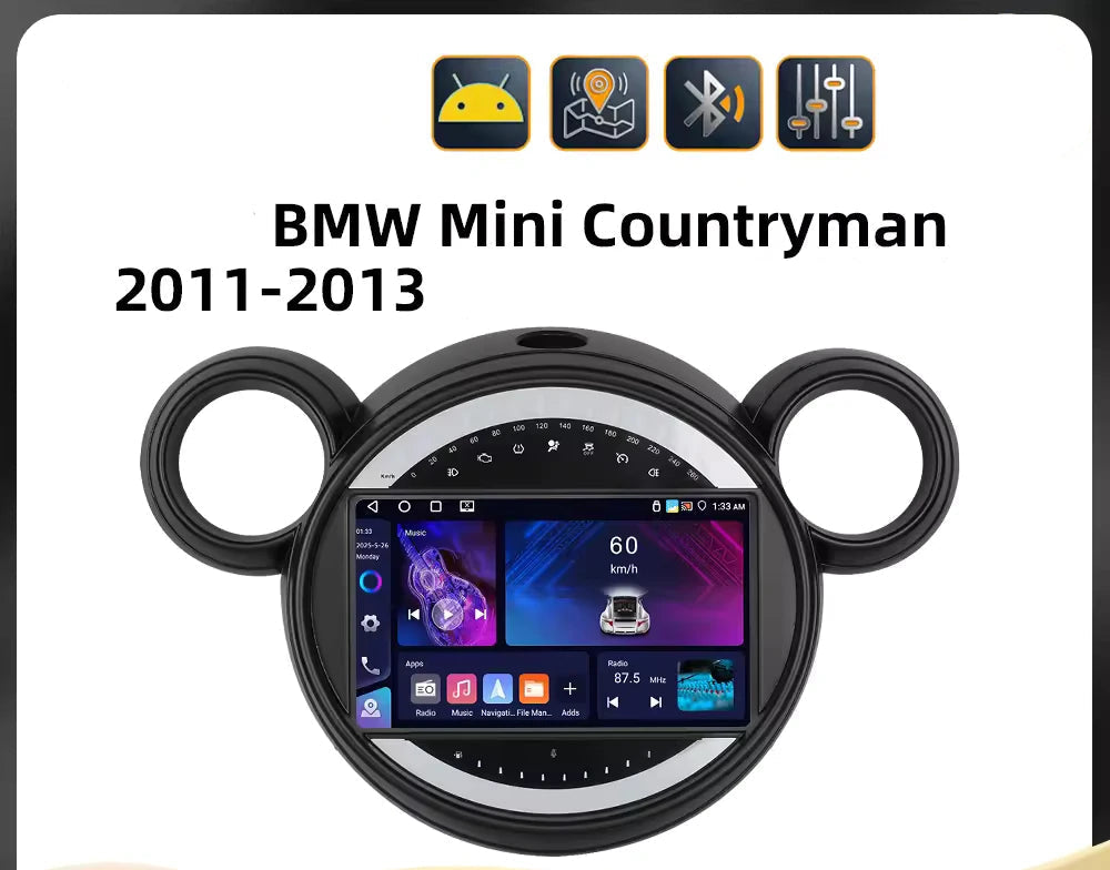 BMW Mini Countryman 2011-2013 Multimedia Player Android Auto Carplay WIFI GPS BT Car Audio  AUTMST8Z