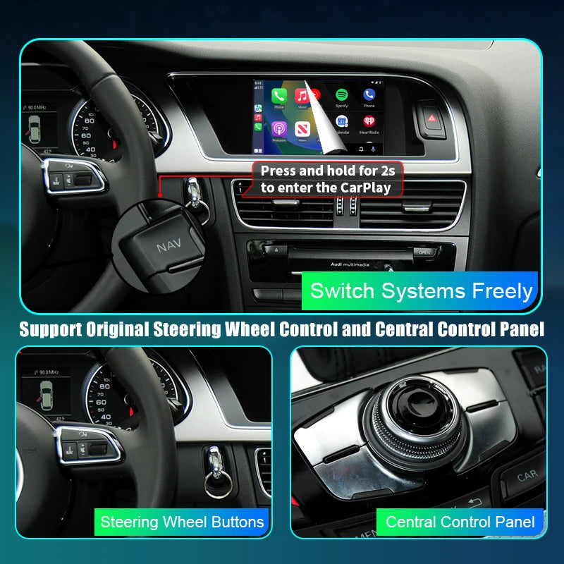 A4 A5 B8 2008-2016 Wireless Apple CarPlay Android Auto  Mirror Link AirPlay  Navi AUTMADA4A5B8