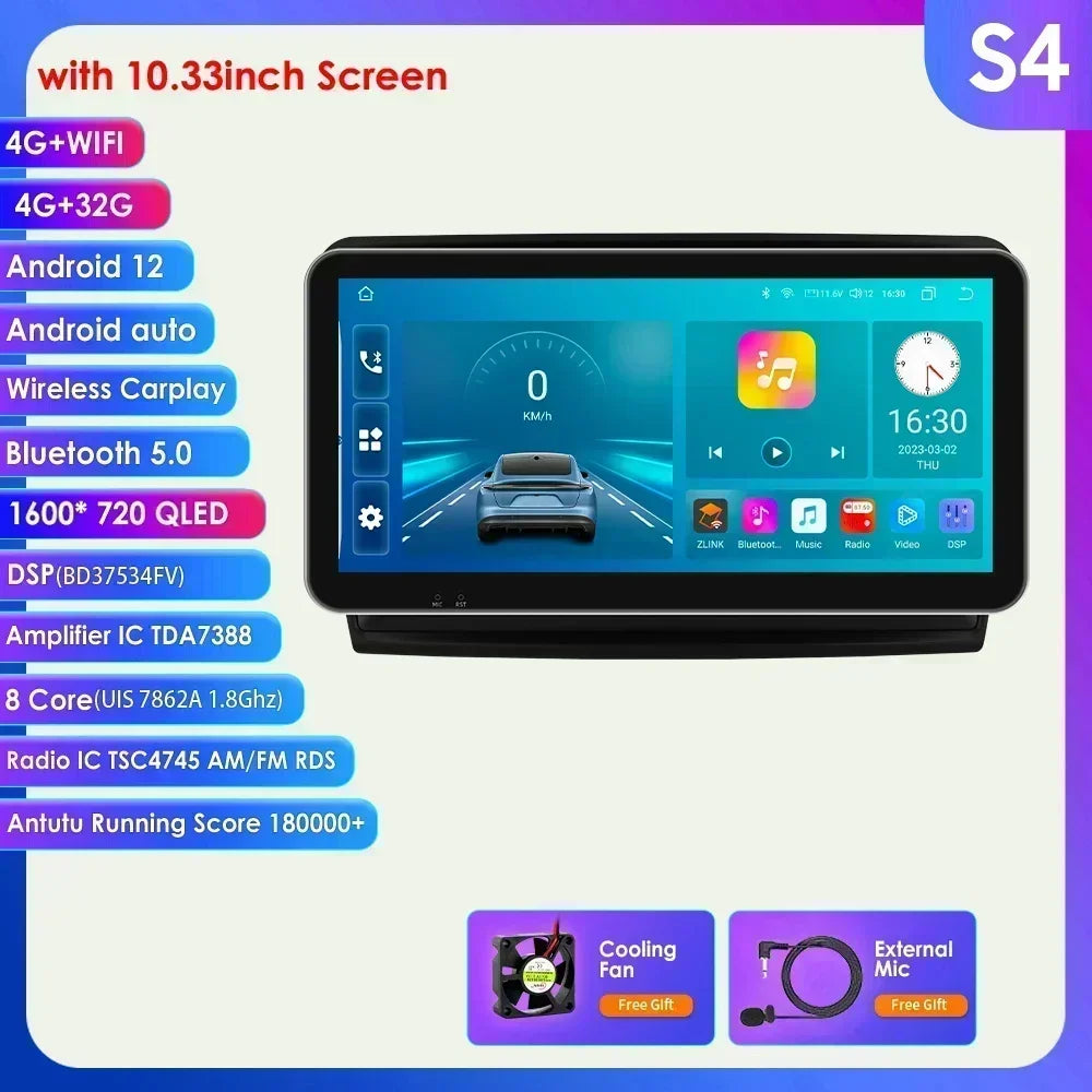 Skoda Superb 2 B6 2008 - 2015 9" Android 14 Carplay Android auto wireless wifi bt gps 4g  AUTMEW7F