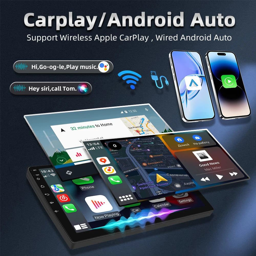 Fiat STILO 2002-2010  9" Android 14  Wireless CarPlay Android Auto GPS WiFi BT radio RDS AUTM7GJT