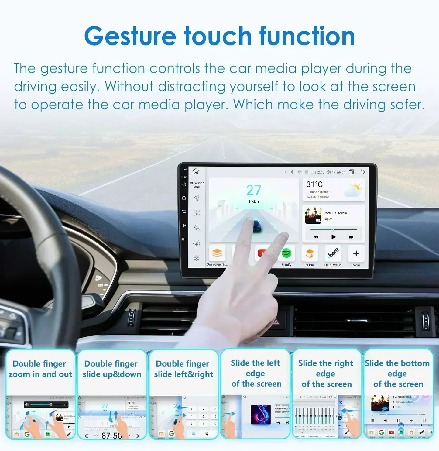 VW Volkswagen Tiguan 2006-2016 9" Android 14 Carplay Android auto wireless wifi bt gps 4g  AUTMKZ2Q