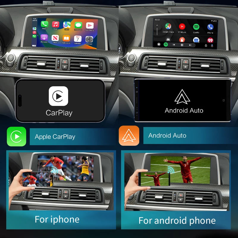 BMW 6 Series F06 F12 F13 E63 E64 2003-2020 Wireless CarPlay  Android Auto Mirror Link AirPlay Car Play GPS AUTMBMWF6