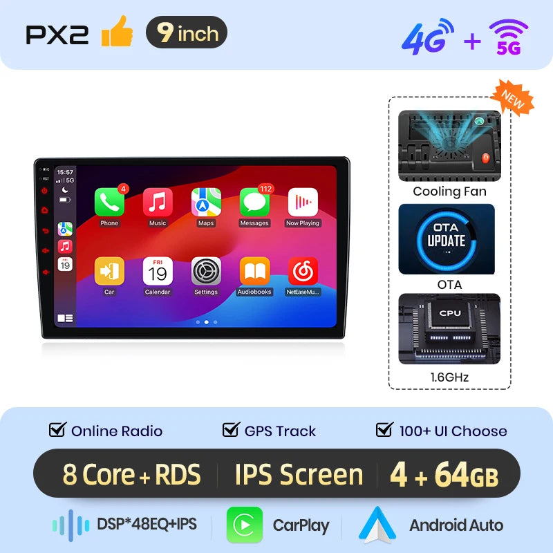 Mercedes Benz Vito 2 W639 Viano 2 2003-2015 9"  Wireless CarPlay Android Auto Wireless Radio rds   4G WiFi GPS bluetooth   AUTMRXYE