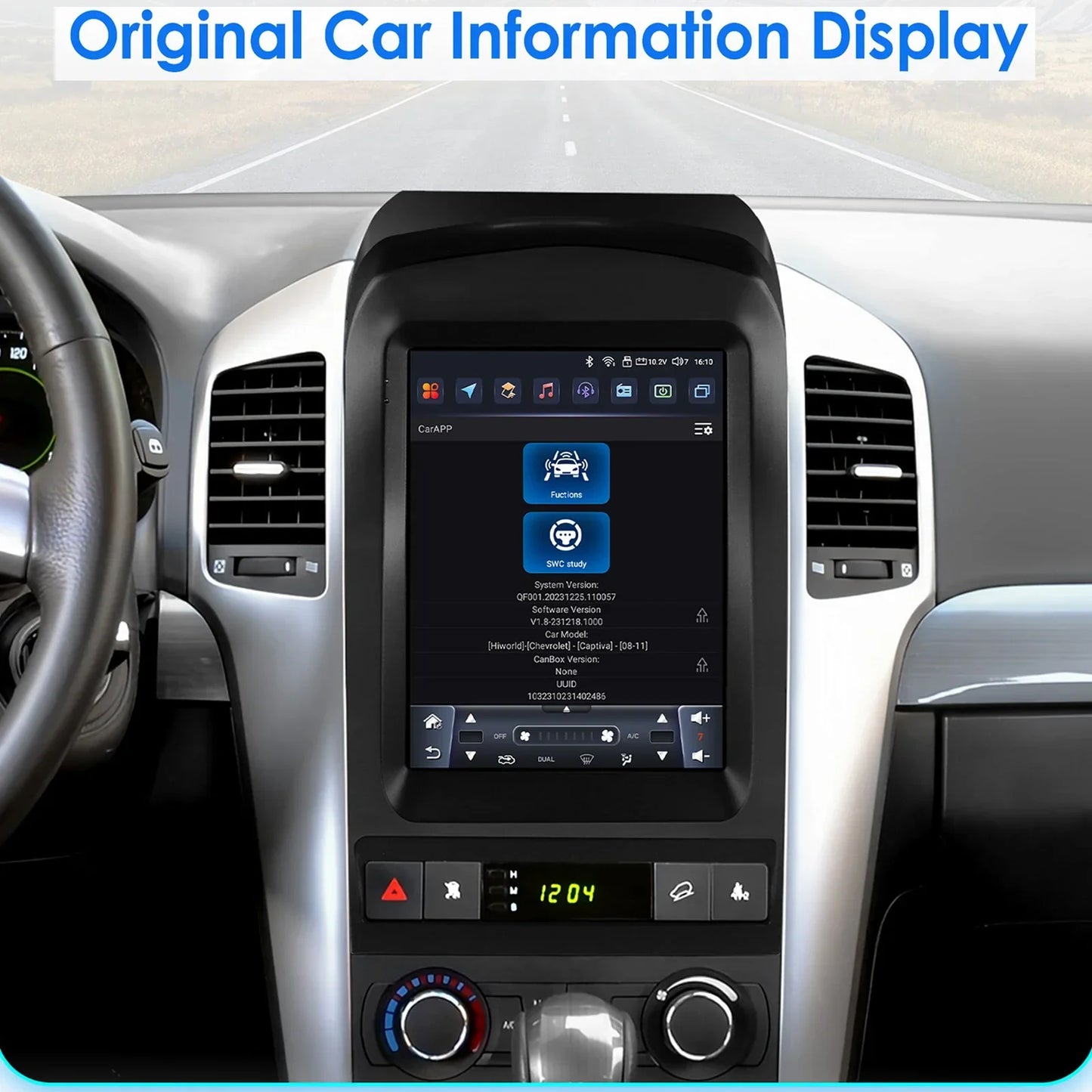 Chevrolet Captiva Sport 2006 - 2012 9,7" Android 14 Carplay Android auto wireless wifi bt gps 4g  AUTMYZWN