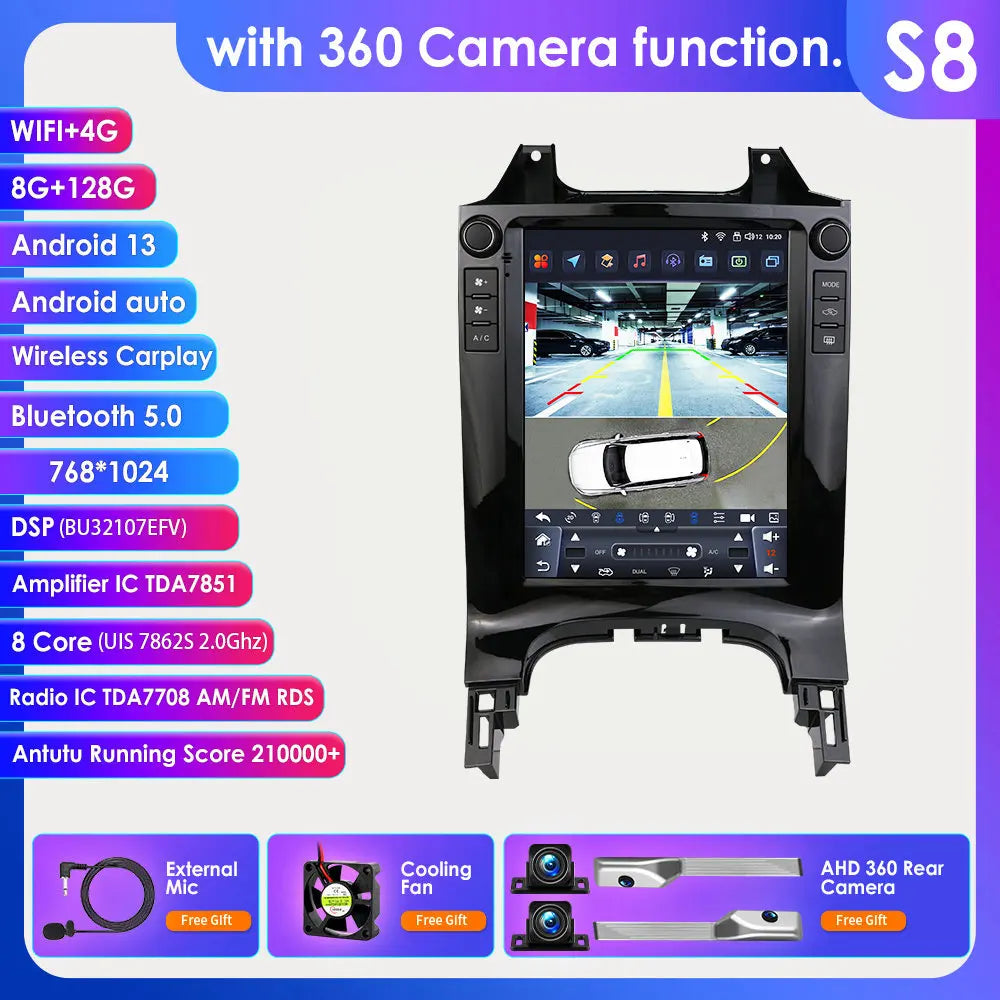 Peugeot 3008 2010-2017 9,7" Android 14 Carplay Android auto wireless wifi bt gps 4g  AUTMWAX8