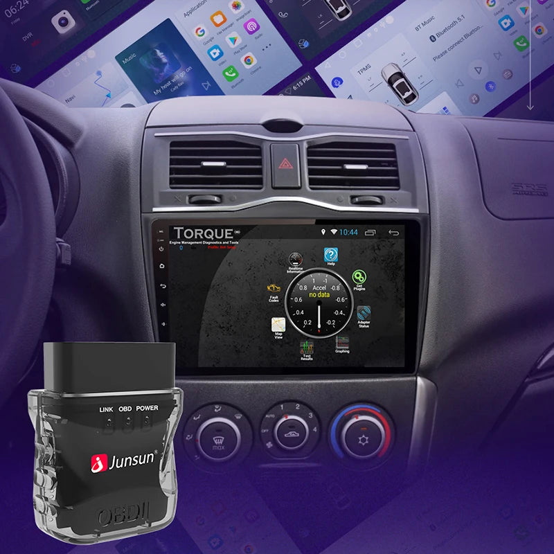 Adattatore OBD2 Scanner   ELM327 Bluetooth   Strumento diagnostico per auto Strumento di scansione per autoradio AUTMOBD20