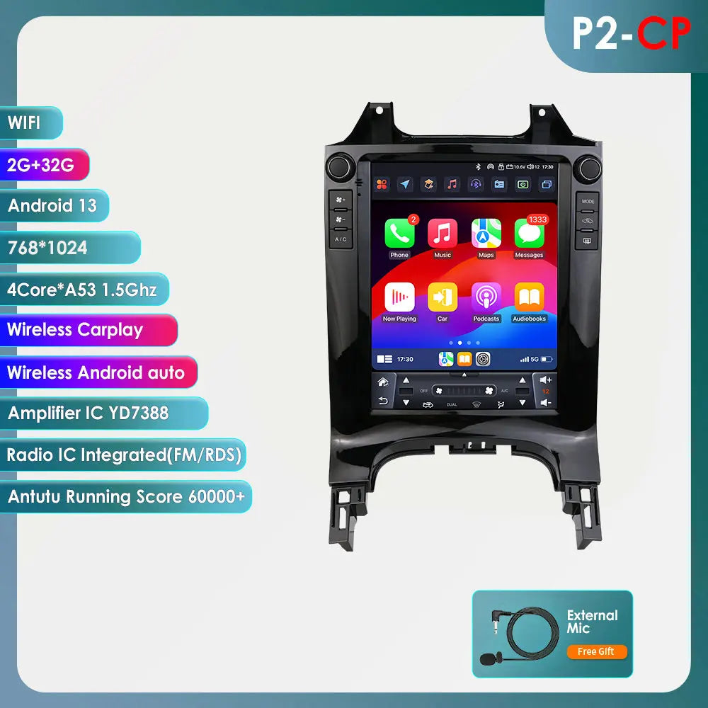 Peugeot 3008 2010-2017 9,7" Android 14 Carplay Android auto wireless wifi bt gps 4g  AUTMWAX8