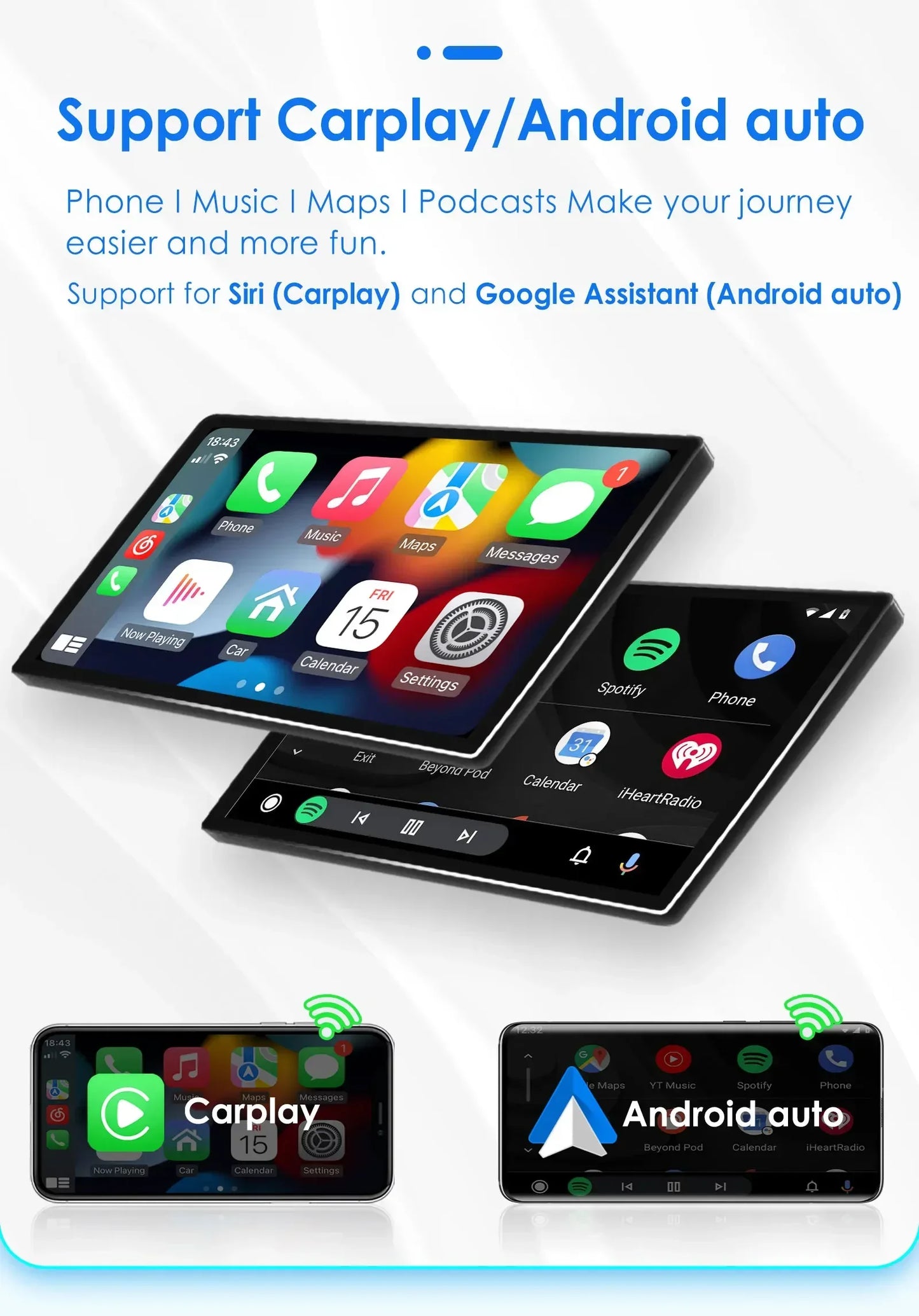 Iveco Daily 2013-2021 Multimedia Video Player GPS Carplay Android Auto wireless AUTM76EA