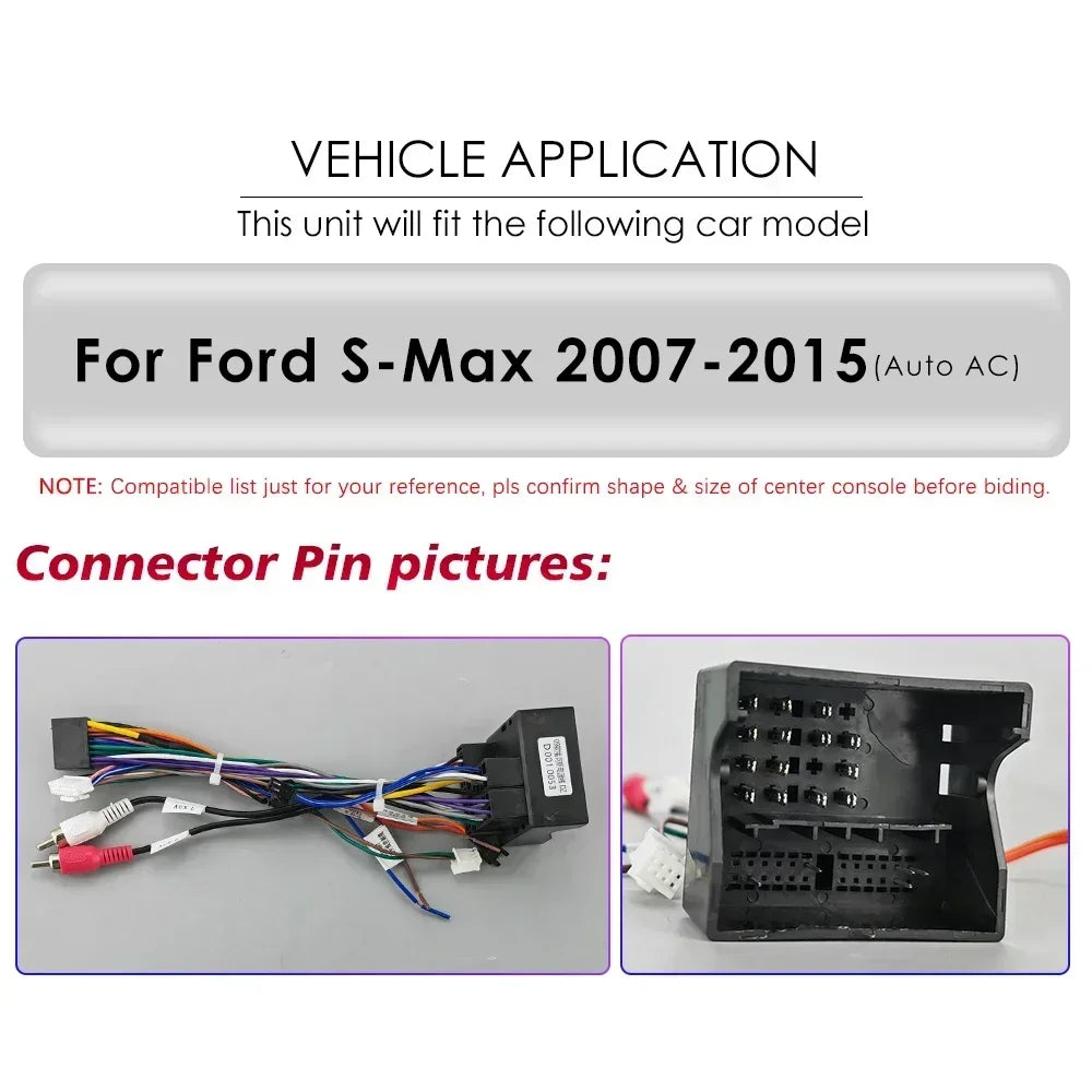 Ford S Max S-MAX 2007-2015 9" Android 14 Carplay Android auto wireless wifi bt gps 4g  AUTMUZ3Y