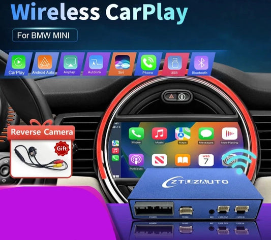 Mini R55 R56 R57 R58 R59 R60 R61 F54 F55 Clubman Countryman Hardtop John Cooper  Wireless CarPlay Android Auto AUTMMNCHJ