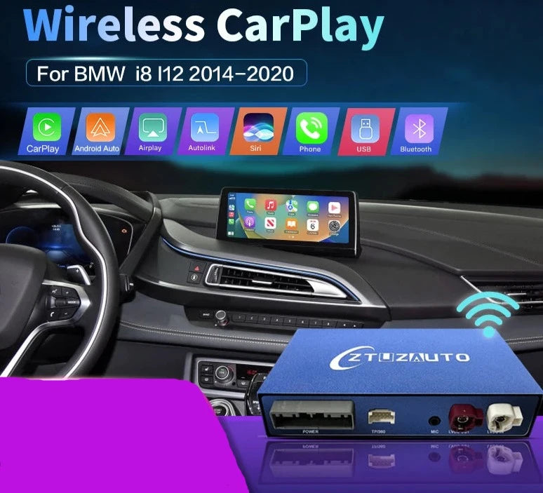 BMW i8 I12 NBT/EVO 2014-2020 Wireless CarPlay  Android Auto Mirror Link AirPlay  Car Play Navigation AUTMBMWI8