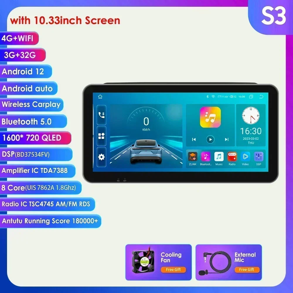 Fiat Ducato Peugeot Boxer Citroen Jumper 2 2006-2022 9" Android 14 Carplay Android auto wireless wifi bt gps 4g  AUTM7UCV