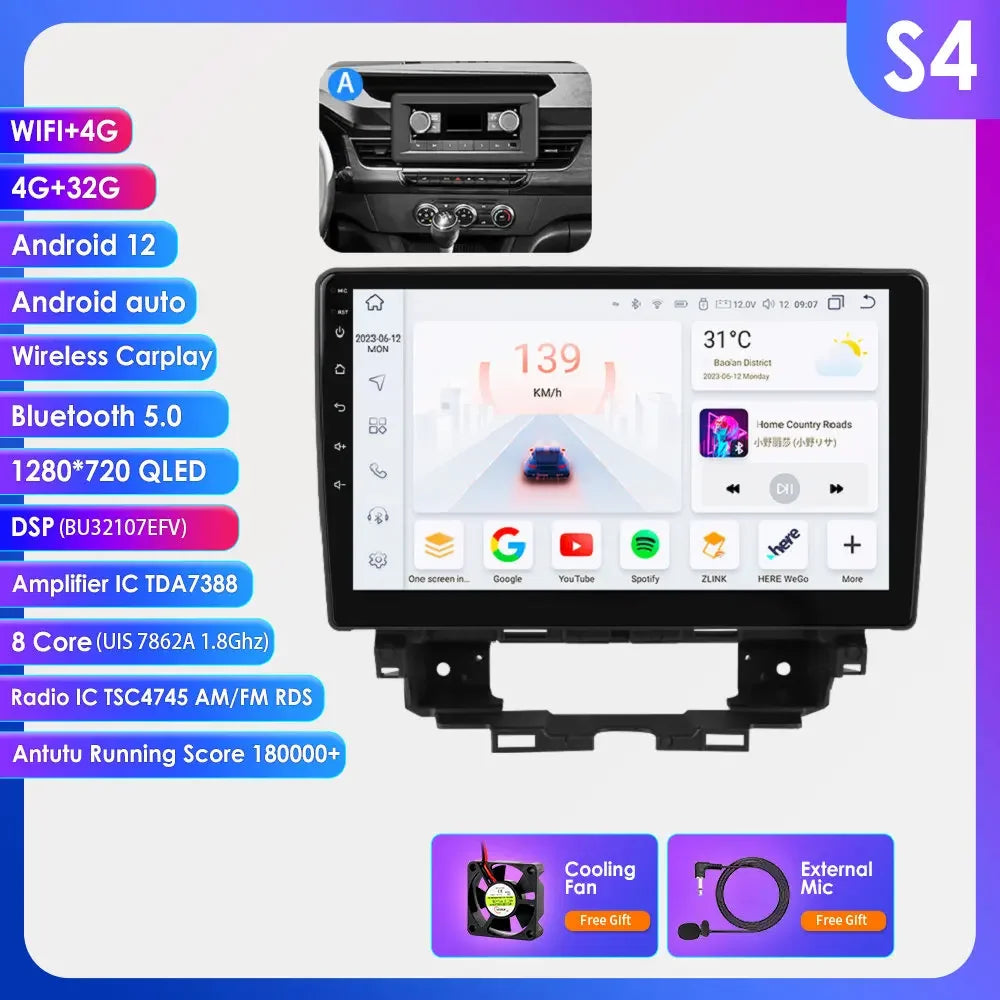 Renault Kangoo 2019-2025 9" Android 14 Carplay Android auto wireless wifi bt gps 4g  AUTM4NJ5