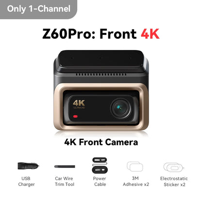 4K Dash Cam Z60 Pro HDR anteriore +posteriore Camera SONY STARVIS2 678 Sensor 5GHz Wi-Fi GPS ADAS 4G DVR AUTMRGSL