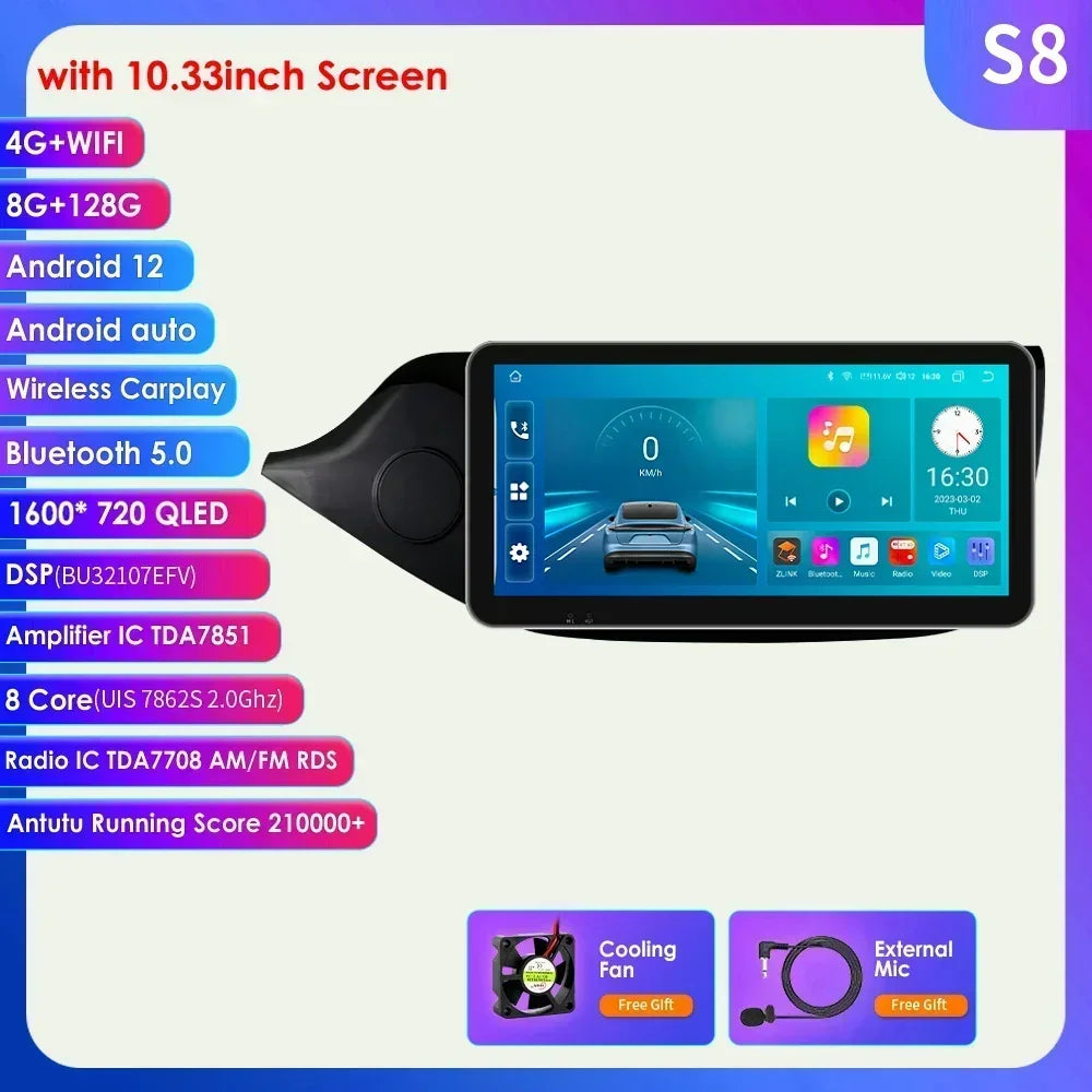 KIA Cee'd JD 2012 - 2016 9" Android 14 Carplay Android auto wireless wifi bt gps 4g  AUTMQQ9Z
