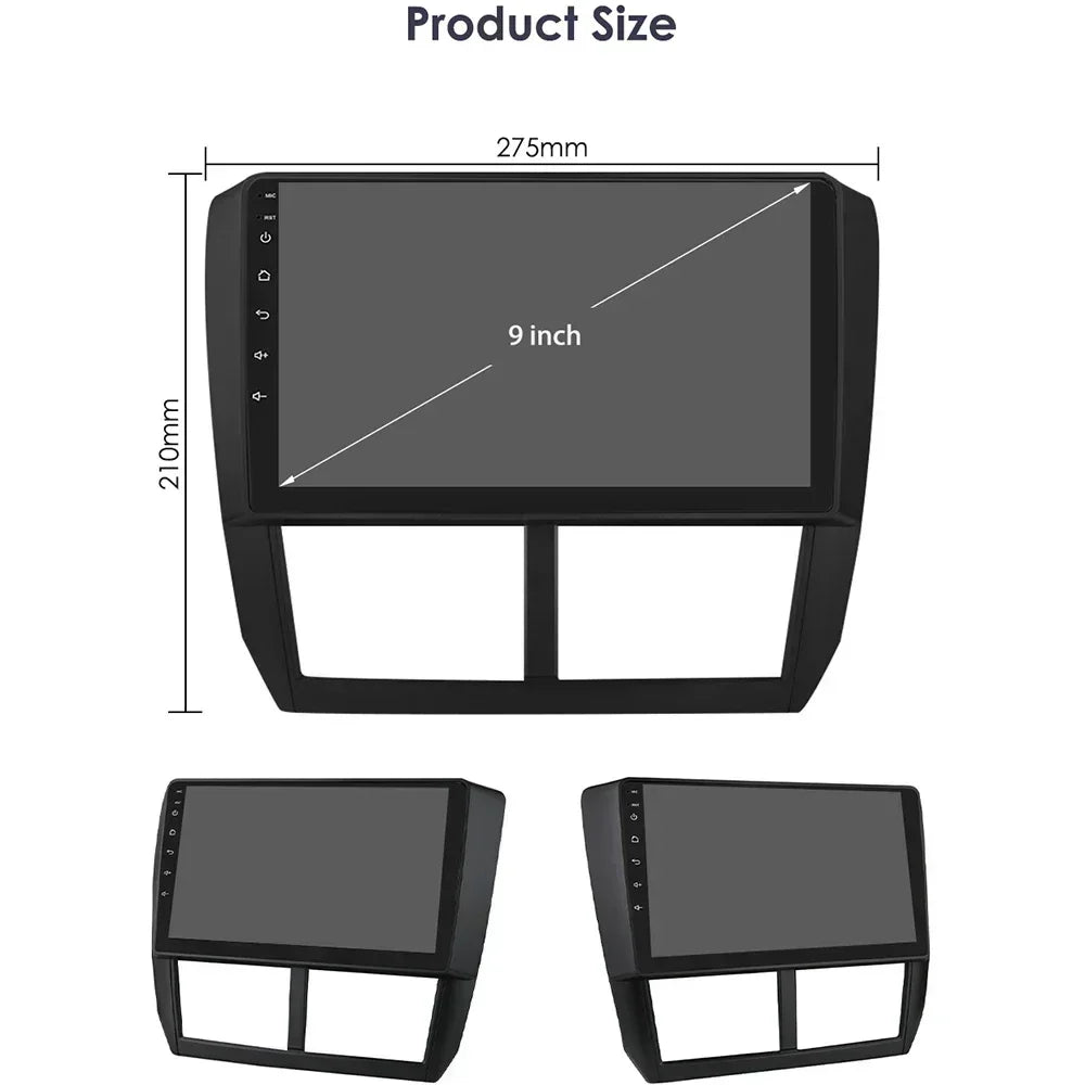 Subaru Forester 3 SH 2007-2013 Impreza WRX  " Android 14 Carplay Android auto wireless wifi bt gps 4g AUTMFSTSB
