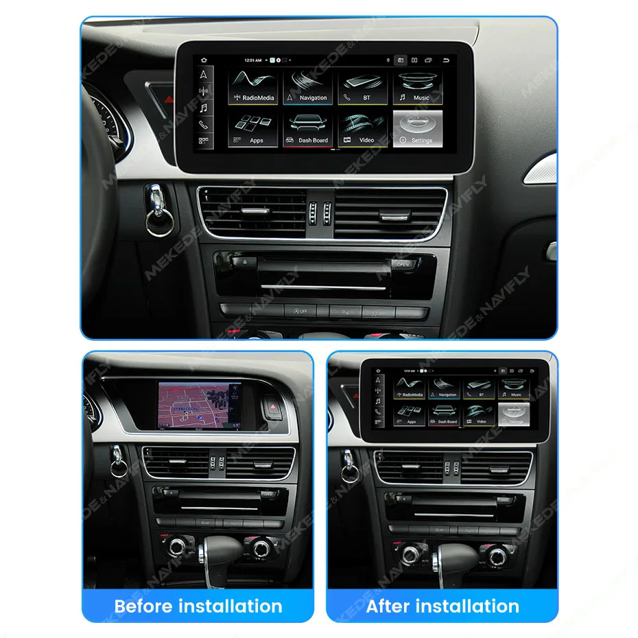 Audi A4 A4L A5 B8 2009-2016 10,25" Android 14 Stereo Car Smart System   Wireless CarPlay Wireless Android Auto  Multimedia Video Player Display 4G WiFi BT  AUTMAI1Y