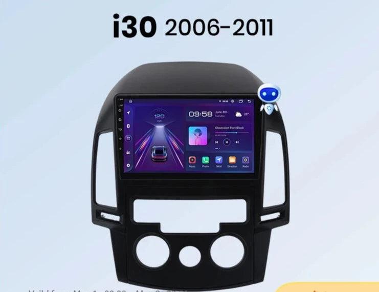 Hyundai I30 2006-2011 V1 AI Voice Wireless CarPlay Android Auto Radio RDS WIFI GPS BR  4G Car Multimedia  autoradio AUTMHYDI30
