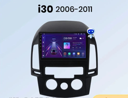 Hyundai I30 2006-2011 V1 AI Voice Wireless CarPlay Android Auto Radio RDS WIFI GPS BR  4G Car Multimedia  autoradio AUTMHYDI30