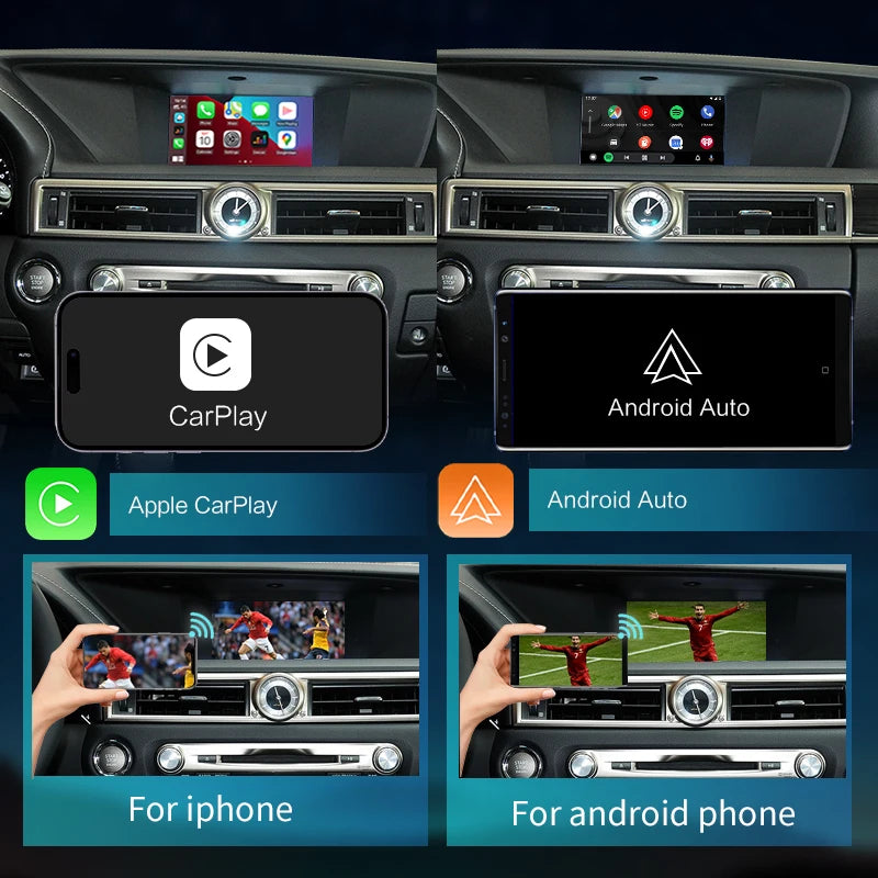 Lexus GS 2015-2017 Wireless CarPlay Android Auto  AirPlay Mirror Link USB Player GPS AUTMLXSGS7