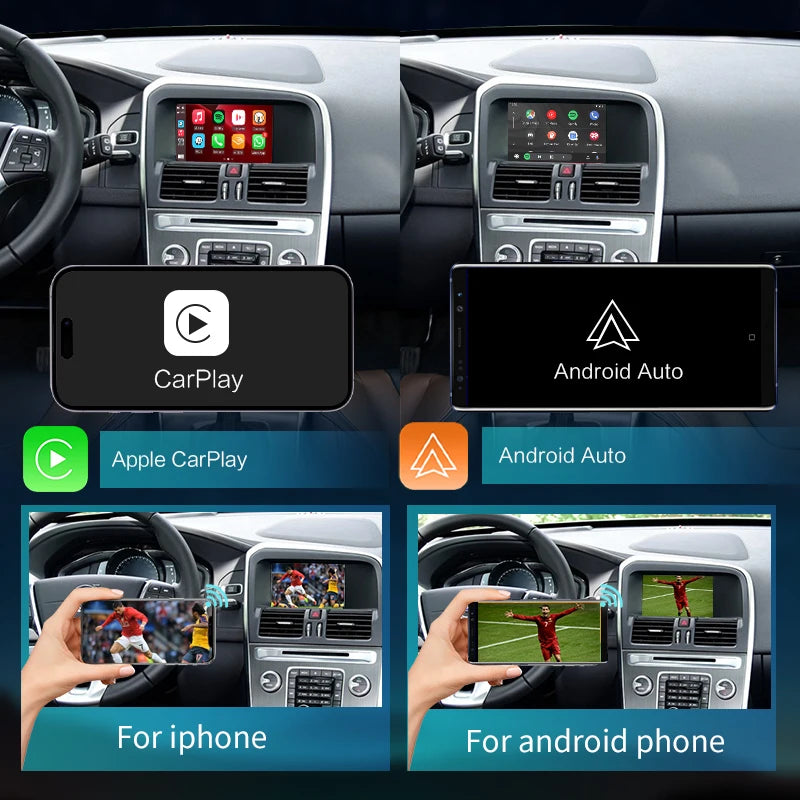 Volvo S60 S60L 2014-2019  7" con schermo LCD Wireless CarPlay  Android Auto  Mirror Link AirPlay AUTMVVS60L