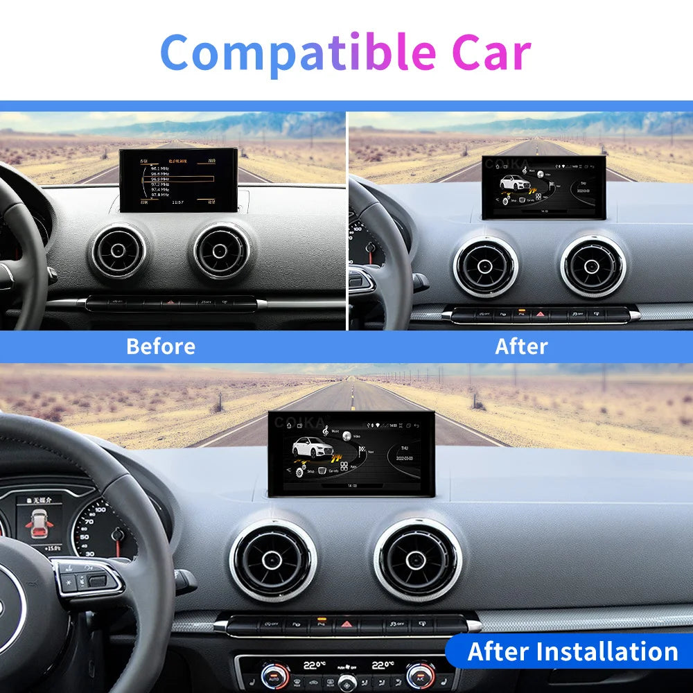 Audi A3 2013-2018 7" Wireless Carplay  Android auto GPS  BT WIFI 4G Android 13 AUTMADIA37