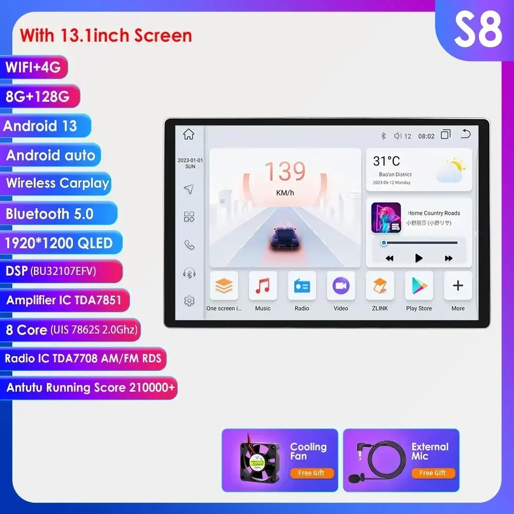Skoda Rapid Seat Toledo 2013-2019 9" Android 14 Carplay Android auto wireless wifi bt gps 4g  AUTM0KRI