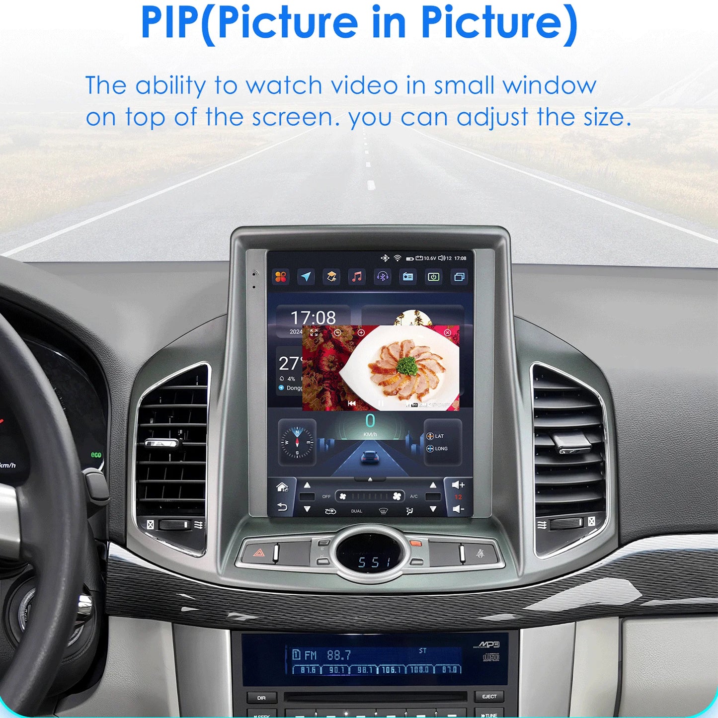 Chevrolet Captiva Sport 2011 - 2017 9,7" Android 14 Carplay Android auto wireless wifi bt gps 4g  AUTMXJ6J