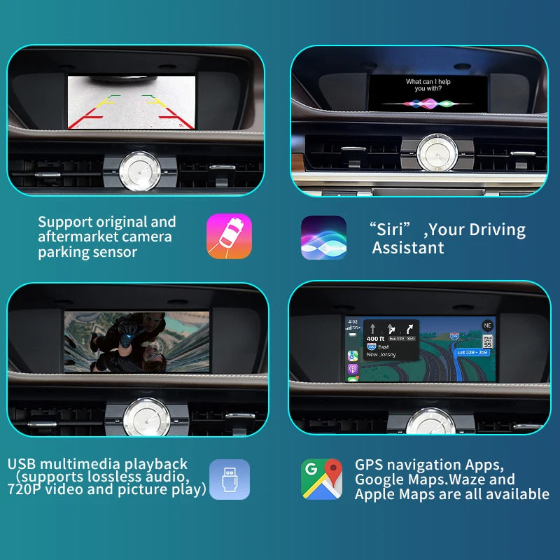 Lexus ES 2014-2020 Wireless CarPlay  Android Auto Mirror Link AirPlay Navigation AUTMLXSES20