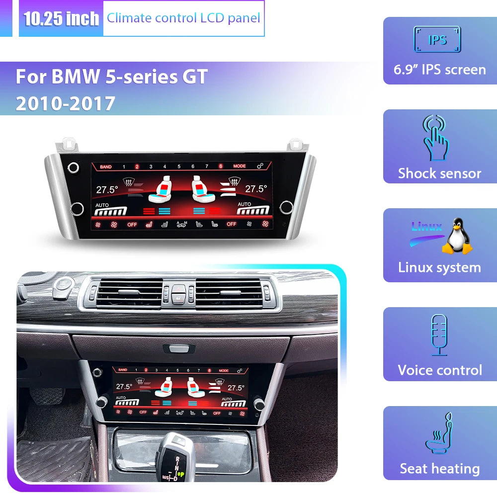 BMW 1 2 3 4 5 6 Series GT X1 X5 X4 X4M M4 X3 X3M M3 2013-2020 Pannello di climatizzazione LCD e comandi  riscaldamento sedili AUTMLCDBM