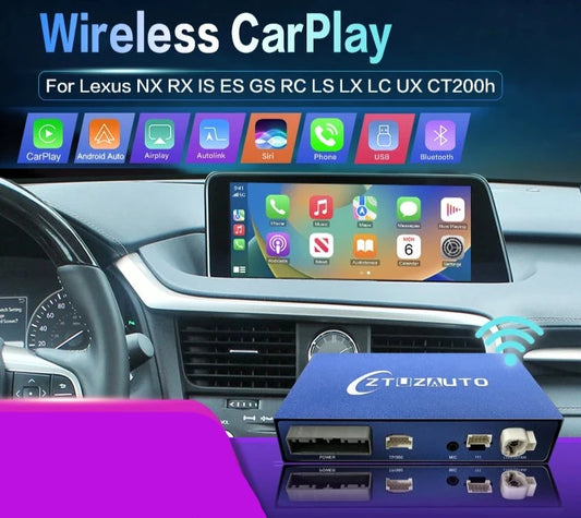 Lexus NX RX IS ES GS RC CT LS LX LC UX GX, 2014-2022 Wireless CarPlay  Android Auto Mirror Link AirPlay AUTMLXSNRIEG