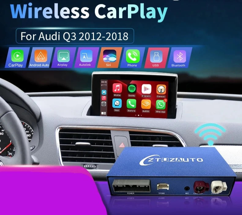 Audi  Q3 2012-2018 Wireless Apple CarPlay Android Auto  Mirror Link AirPlay Navigation AUTMAUDAQ3