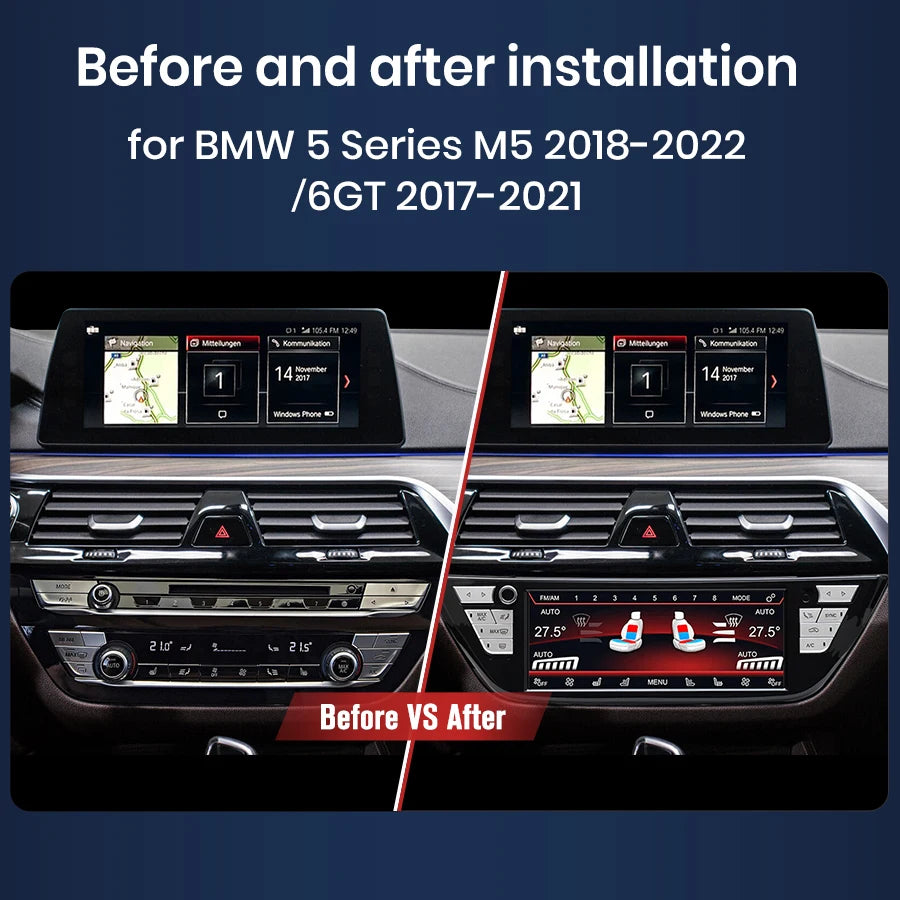 Schermo digitale touch da 10.25 " per Aria Condizionata BMW 5 Series M5 6GT G30 G31 G38  Display comandi vocali AUTMPNML5