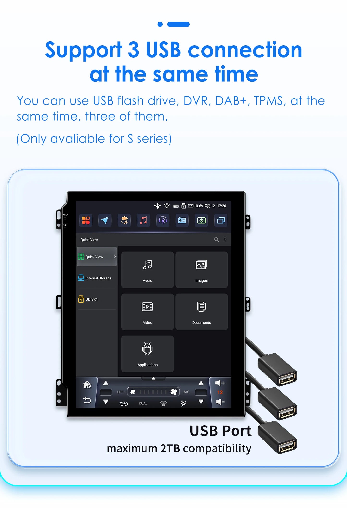 Ford Transit Custom 2021-2023  Android 14 9.7 "  Car Stereo GPS Carplay Android Auto wireless  Multimedia Intelligent Player AUTM7GJT