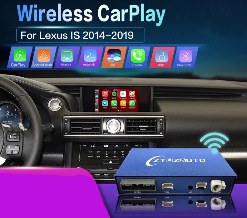 Lexus IS 2014-2020 Wireless CarPlay  Android Auto MirrorLink  AirPlay USB Plug and Play AUTMLXSIS4