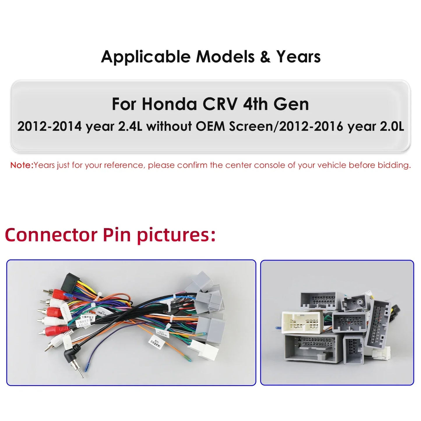 Honda CRV 4th 2012-2016 9" Android 14 Carplay Android auto wireless wifi bt gps 4g AUTMVCRH4