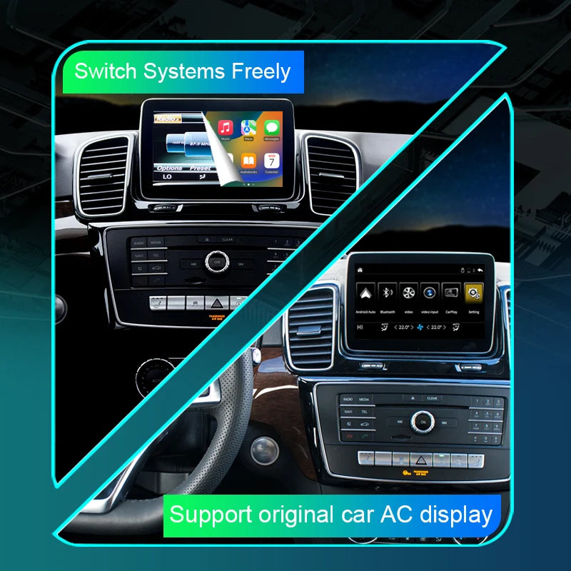 Mercedes Benz GLE GLS CLS 2014-2018 Wireless CarPlay  Android Auto Mirror Link AirPlay GPS AUTMMBGGCS