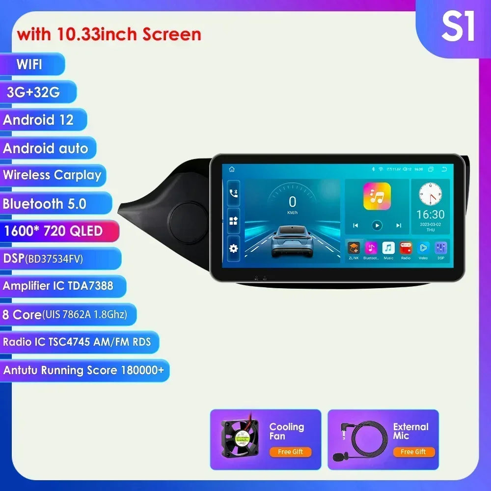KIA Cee'd JD 2012 - 2016 9" Android 14 Carplay Android auto wireless wifi bt gps 4g  AUTMQQ9Z