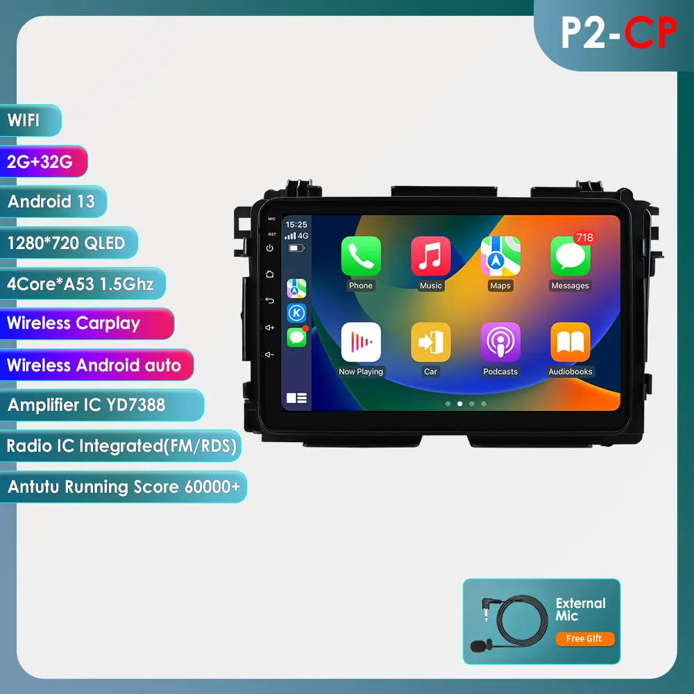 Honda Vezel HR-V HRV HR V XRV 2013-2022 9" Android 14 Carplay Android auto wireless wifi bt gps 4g AUTMQBOO