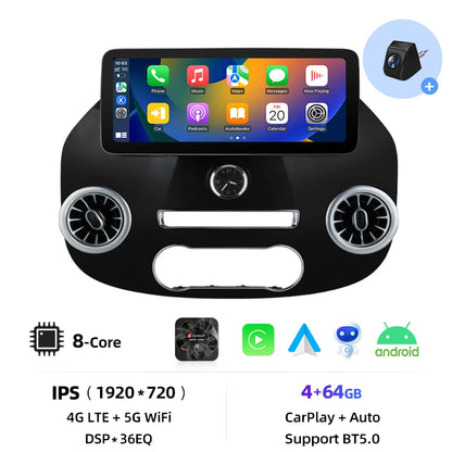 Mercedes Benz Vito W447 2014-2022 12.3" Wireless CarPlay Andorid Auto Car Radio Multimedia  Intelligent System Stereo  AUTMF858