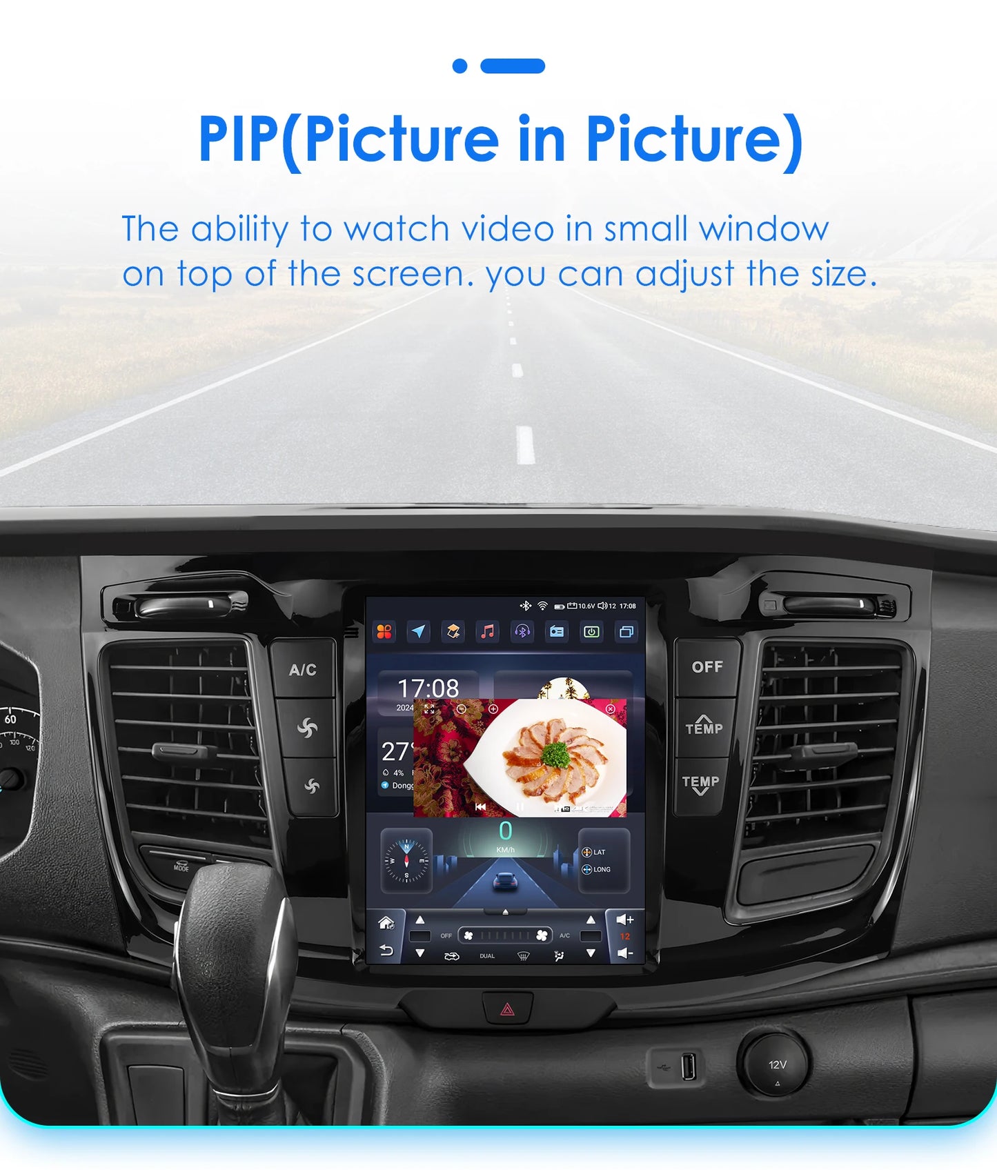 Ford Transit Custom 2021-2023  Android 14 9.7 "  Car Stereo GPS Carplay Android Auto wireless  Multimedia Intelligent Player AUTM7GJT