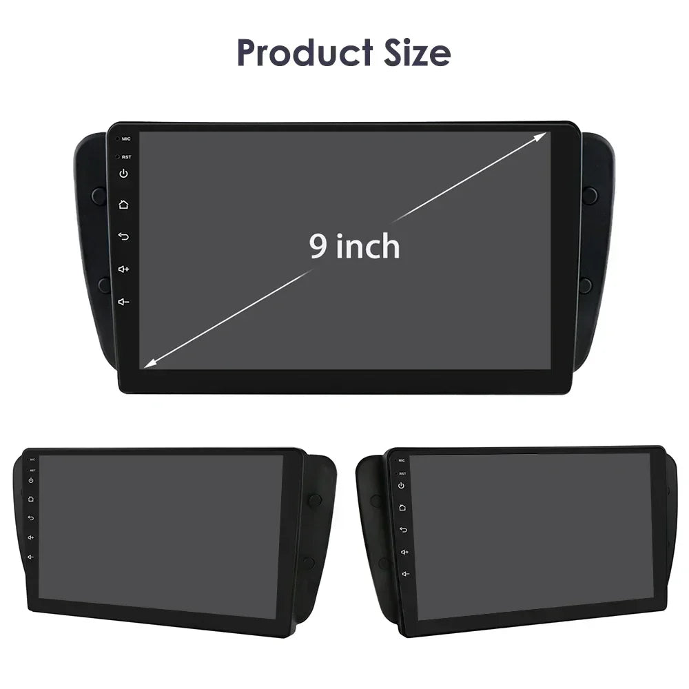 Seat Ibiza 6j 2009 - 2013 9" Android 14 Carplay Android auto wireless wifi bt gps 4g  AUTMZM57